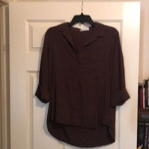 Bella Dahl Chocolate Brown Blouse
